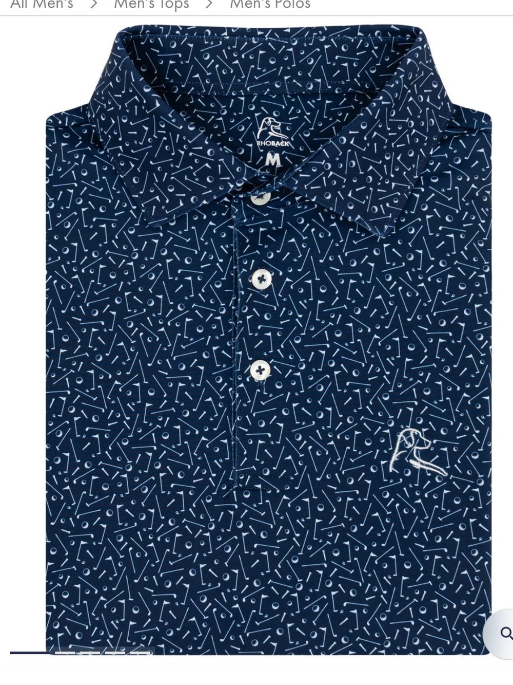 RhoBack - The Mulligan Men's Short Sleeve Performance Polo